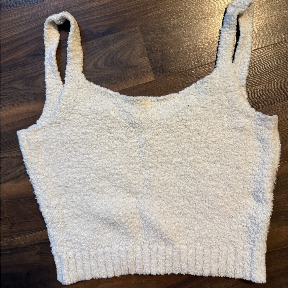 Skims Cozy Lounge Tank Top Fuzzy Teddy Sherpa